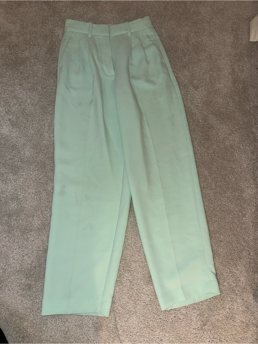 Aritzia Wilfred High-Waist Mint Green Women's Trousers